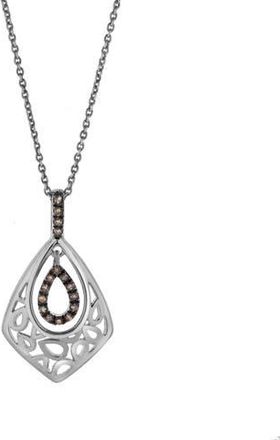 LuvMyJewelry Soraya Sterling Silver 0.08 Ct Diamond Teardrop Pendant in 925 Sterling Silver at Nordstrom