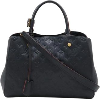 Louis Vuitton Pre-owned Montaigne Monogram Empreinte Handtas - Dames - Vintage Handtas - Blauw - ONE Size - Leer - Vintage