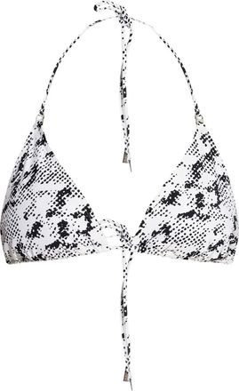 Tory Burch Bikini a triangolo con stampa animalier - Bianco
