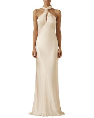 Shona Joy La Lune High Neck Twist Maxi Dress