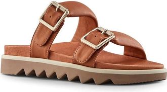 Cougar Cougar Nifty Sandals Womens Brown Leather Buckle Strap Comfort Slide RHS8789