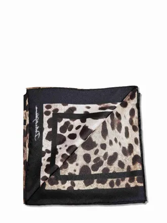 Dolce & Gabbana Silk Leopard-Print Scarf - Multicolor