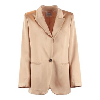 Forte_Forte Giacca Shiny Envers Satin - female - Forte Forte - Blazers - Beige - M - Jackets