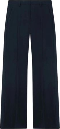 Dondup Janice Wide Leg Chino - Dames - Wijde Broeken - Zwart - L - Wol - Broeken