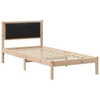 vidaXL Estructura de cama Negro 100 x 200 cm Madera de pino macizo vidaXL