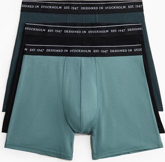 H&M 3er-Pack COOLMAX Halblange Trunks - Turquoise