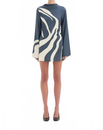 Sir. Lilou Long Sleeve Mini Dress In Blue