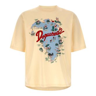Dsquared2 Hombre, Camisetas, Beige, Talla: XL