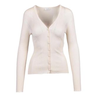 Lanvin Cardigans, female, Beige, Size: M Cardigan Cannettato