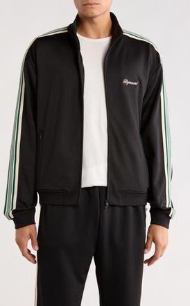 Represent Embroidered Logo Tape Stripe Track Jacket in Jet Black at Nordstrom Rack, Size Medium