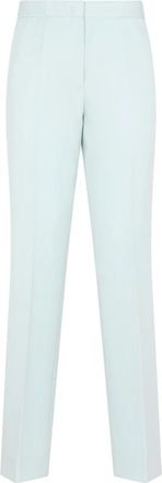 Jil Sander Blauwe Wollen Broek - Dames - Slim Fit Broeken - Blauw - S - Wol - Broeken