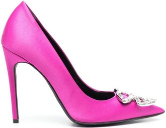 Pinko crystal-embellished 110mm pumps - women - Calf Leather/Rubber/Fabric - 37