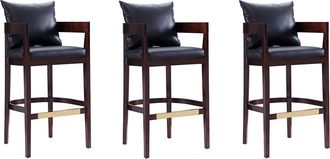 Manhattan Comfort Set of 3 Ritz Bar Stools