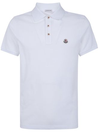 Moncler Short Sleeves Cotton Piquet Polo