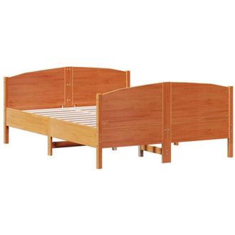 vidaXL Vidaxl - Bed Frame without Mattress Wax Brown 140x200 cm Solid Wood Pine