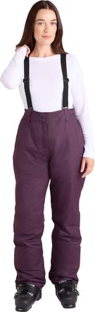 Mountain Warehouse Moon Womens Ski Pants - Isotherm, Microfibre Insulated & Snowproof Trousers, Adjustable Waist & Detachable Braces - for Skiing, Snowboarding Dark Purp