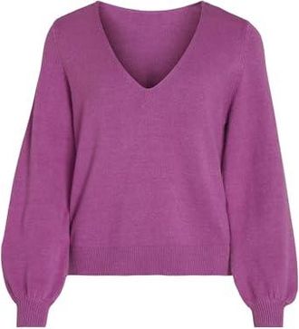 Haut Tricoté Femme Col V Manches Longues VILA - Viscose Élégant
