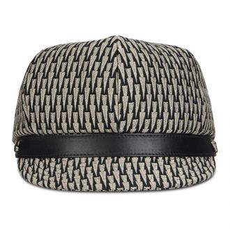 Alberta Ferretti Cilindrische Hoed met Patroon - Dames - Petten - Zwart - S - Wol - Accessoires