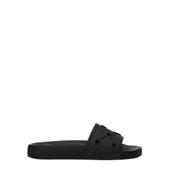 Love Moschino Flip Flops und Clogs Damen Gummi Schwarz