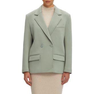 Noize Braunwyn Notch Collar Blazer in Jade at Nordstrom Rack, Size Small