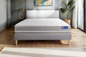 Actisom Somier Gris + Colch&oacute;n Con Espuma Viscoel&aacute;stica 120 X 190