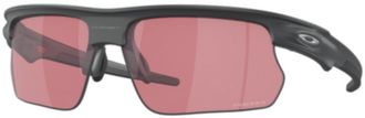 Oakley OO9400 Sunglasses Bundle: OO 9400 BISPHAERA 940007 Matte Carbon/Prizm Dark Golf Policarbonate Standard and Large Red leash Accessory kit