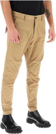 Dsquared2 Slim Fit Low-Rise Chino Broek - Heren - Chinos - Bruin - XS - Katoen - Broeken