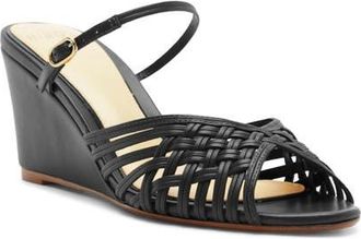 Alexandre Birman Lilian Woven Wedge Slide Sandal in Black at Nordstrom, Size 11.5