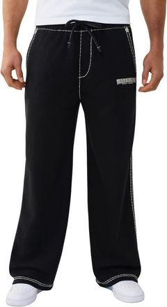 True Religion Super T Baggy Sweatpants in Jet Black at Nordstrom, Size Xxx-Large