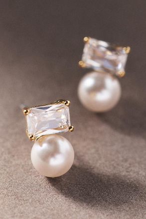 Nadri Bianca Pearl Crystal Earrings