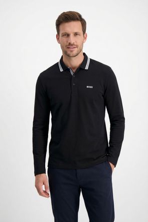 Boss Green by Hugo Boss Langarm-Poloshirt BOSS GREEN Plisy, Herren, Gr. XXL, dunkelblau402, Jersey, Obermaterial: 100% Baumwolle, regular fit h&uuml;ftlang, V-Ausschnitt, eingeset