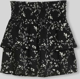 Tom Tailor Denim Mini-Rock mit Volants in Black, Gr&ouml;&szlig;e XS