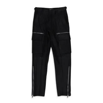 Purple SUEDE ZIP CARGO PANT BLACK CARGO PANTS