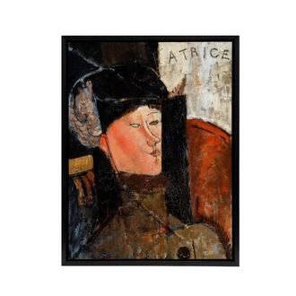 Artery8 Portrait of Beatrice Hastings Modigliani Framed Canvas Wall Art | Size: W24 x H32