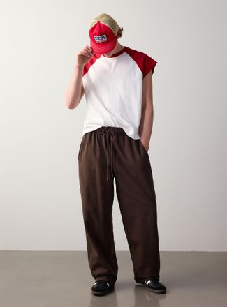 Djab Mens Washed wide-leg sweatpant Relaxed fit Imported from Seoul