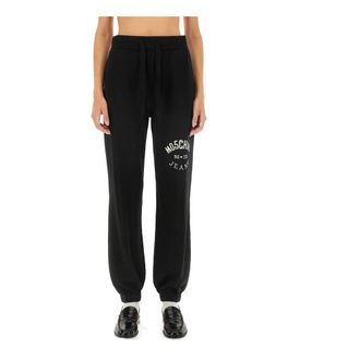 Moschino Broeken, Dames, Zwart, S, Pantalone in maglia
