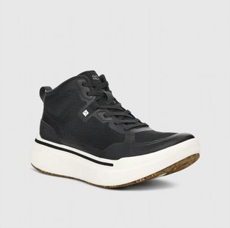 Ahnu Womens Sequence Mid Shoes In Black/ White