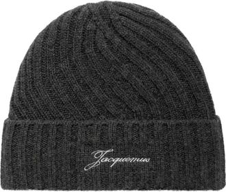 Jacquemus Le Bonnet Tourni - unisex - Hoeden - Grijs - ONE Size - Wol - Accessoires