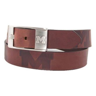 Eagles Wings Michigan Wolverines Brandish Leather Belt - Brown at Nordstrom, Size 40