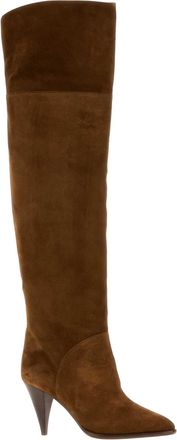 Casadei Womens Brown Suede Boots Sella Stivali