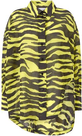 The Attico Het Attico zwart-gele shirt