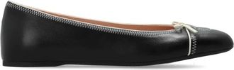 Valentino Garavani Leren ballerinas - Dames - Ballerinas - Zwart - 36 1/2 EU - Leer - Schoenen