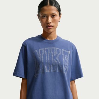 Nike Womens Nike Sportswear Classic Loose T-Shirt in Blue | IR7838-461