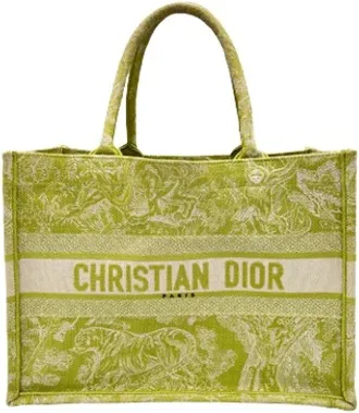Dior Pre-owned Tote Bags, female, Green, Size: ONE SIZE Pre-owned Tote Bag