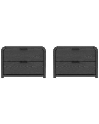 Manhattan Comfort Set Of 2 Grace Modern 28In Nightstands (2-Drawer)