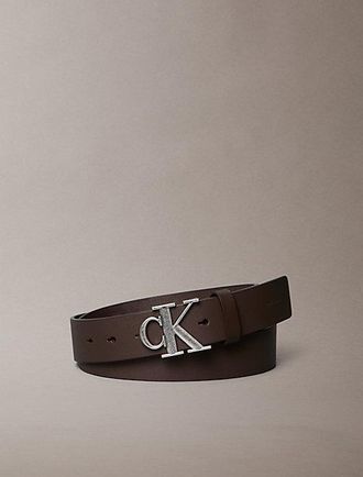 Calvin Klein Cintur&oacute;n Con Logo Monograma De Piel