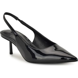 Nine West Hunny Slingback Pointed Toe Pump in Black at Nordstrom Rack, Size 8.5
