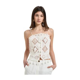 Isabel Marant Isabel Marant, Sleeveless Tops, female, White, Size: S Nelssy Top