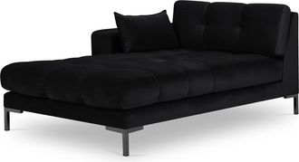 BLOOMINGLOFT Chaiselongue Mamaia Ii Samt mit Armlehne links