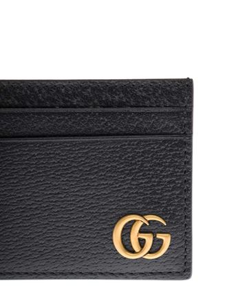 Gucci GG Metal Plaque Card Case - Black